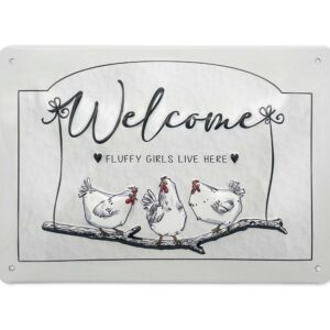 Aluminiumsskilt "Welcome" - 14,8 x 21 cm.